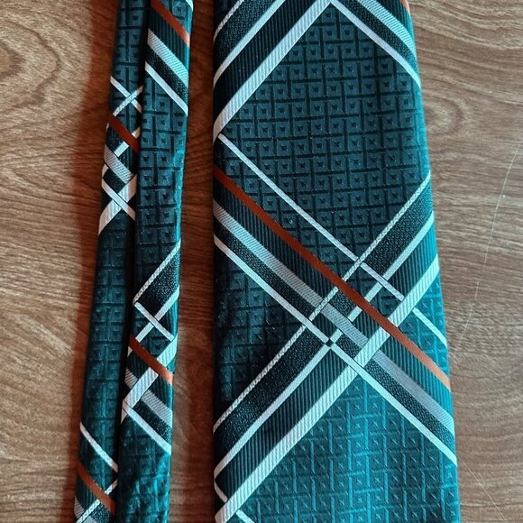 Vintage Damon Green 70s 80s Striped Tie - Picture 8 of 16